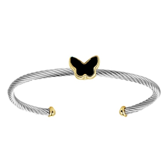Butterfly & Cable Cuff - Picture 2 of 2